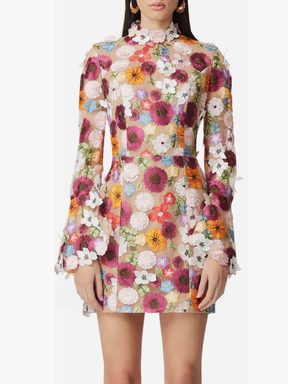 NWT Elliatt Rosella Floral Appliqué
Long Sleeve Cocktail
Minidress, size S